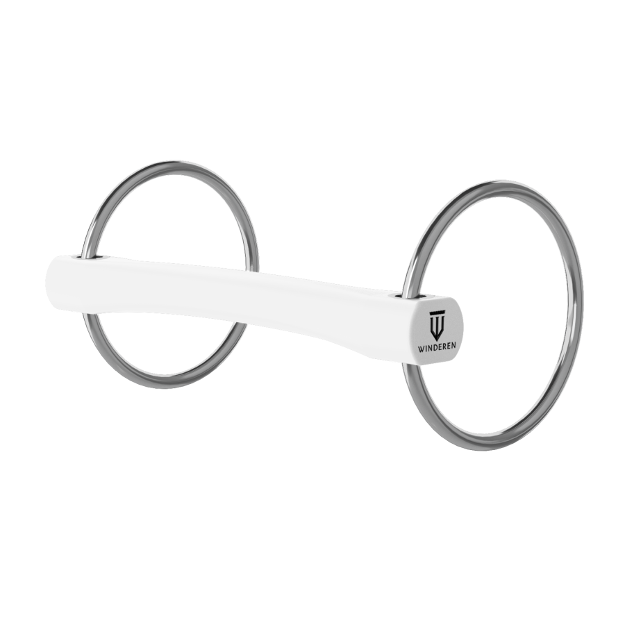 Winderen bit Loose Ring - Flexi Mullen Mouth 135 mm (5.3") - White Edition