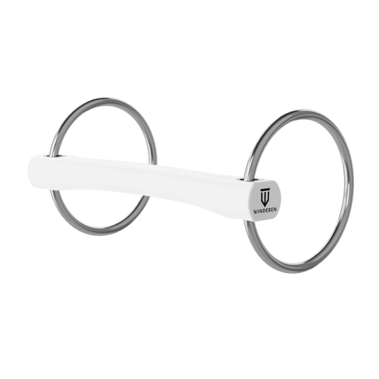 Winderen bit Loose Ring - Flexi Mullen Mouth 135 mm (5.3") - White Edition